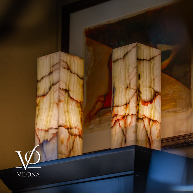 Bamboo Onyx Table Lamp Pair – Light Edition #2 – 19.75" Tall × 6" Wide Each, photo 17 of 18