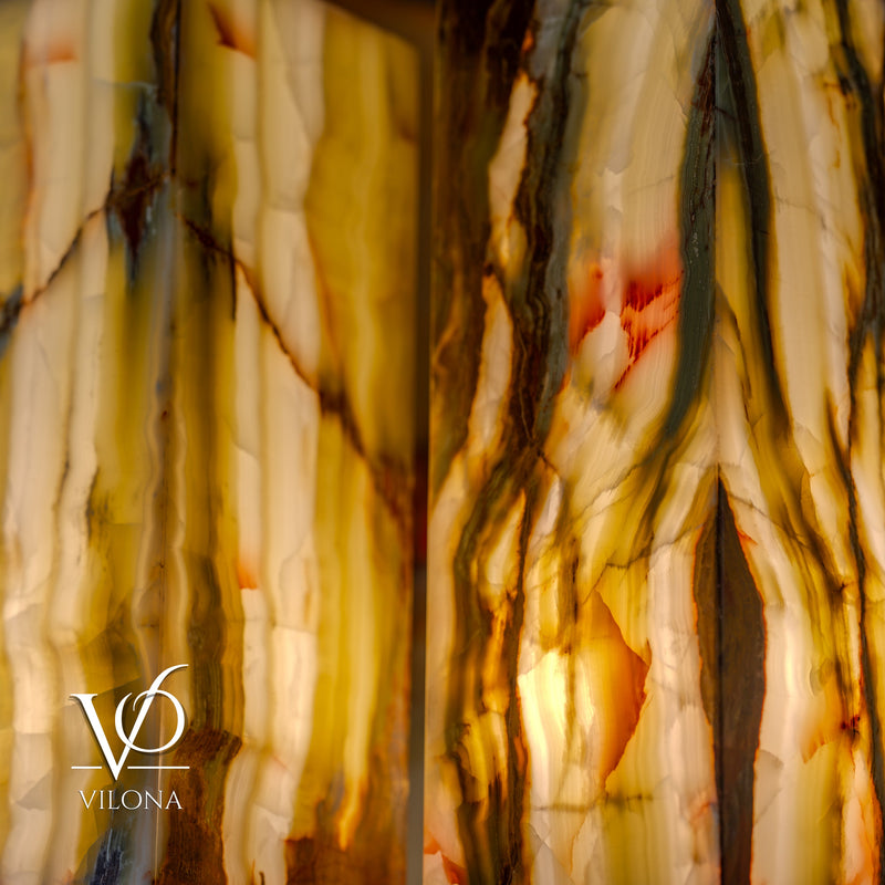 Bamboo Onyx Table Lamp Pair – Dark Edition #2 – 19.75" Tall × 6" Wide Each, photo 19 of 19
