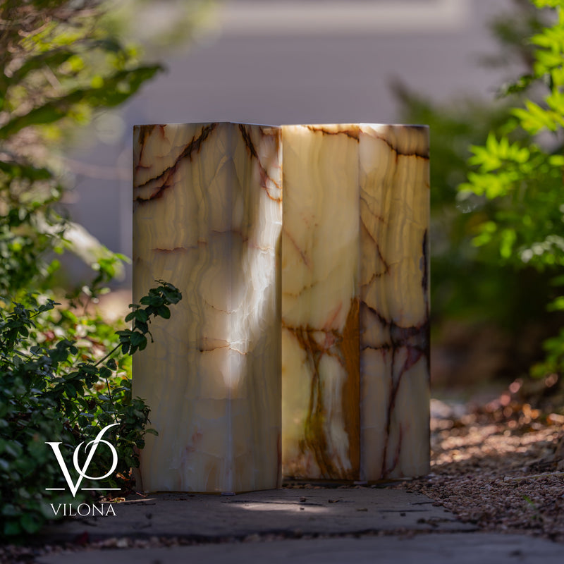 Bamboo Onyx Table Lamp Pair – Light Edition #3 – 19.75" Tall × 6" Wide Each, photo 3 of 14
