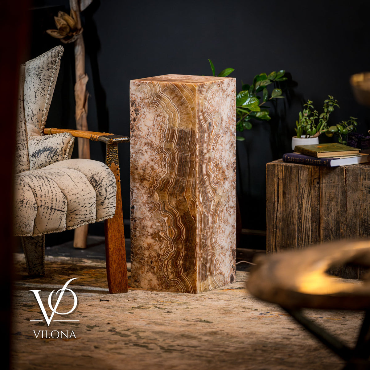 Honeycomb Onyx Floor Lamp -Exotic - Small - 32” H x 12"W - Square - #2, photo 15 of 16