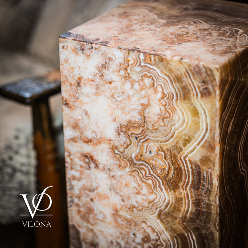 Honeycomb Onyx Floor Lamp -Exotic - Small - 32” H x 12"W - Square - #2, photo 16 of 16