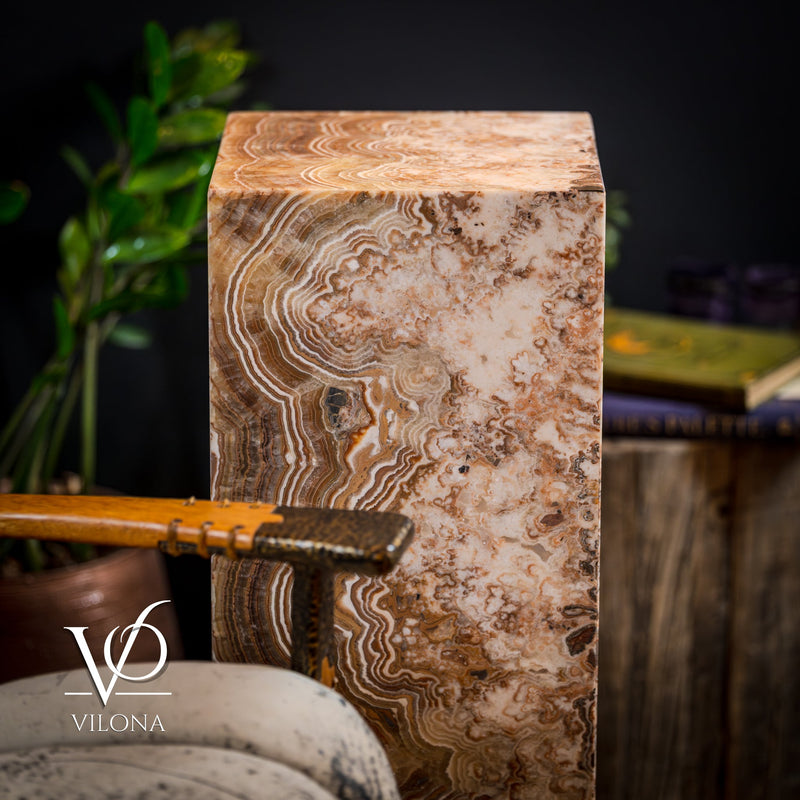 Honeycomb Onyx Floor Lamp -Exotic - Small - 32” H x 12"W - Square - #2, photo 4 of 16