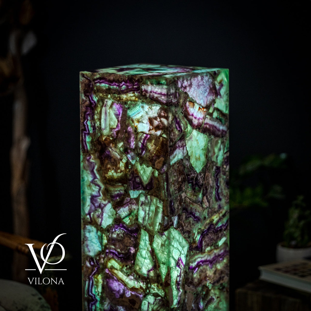 Fluorite Floor Lamp - Medium - 43.5"H x 10"W - Square - #10, photo 4 of 10