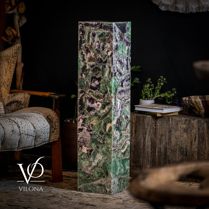 Fluorite Floor Lamp - Medium - 43.5"H x 10"W - Square - #10, photo 9 of 10