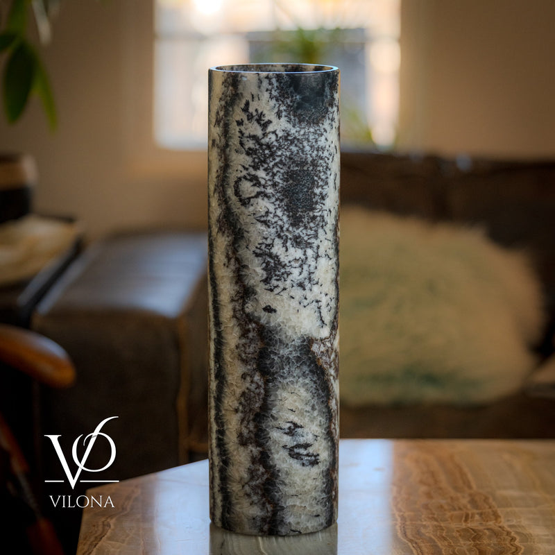 Tangerine Onyx Table Lamp - 20" Tall, x 5.5" Diameter - Live Edge (Medium #12), photo 2 of 9