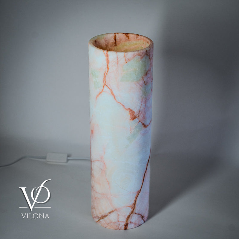 Onyx Table Lamp - Divina Claire 18" Tall, x 5.5" Diameter (Medium #3), photo 6 of 8