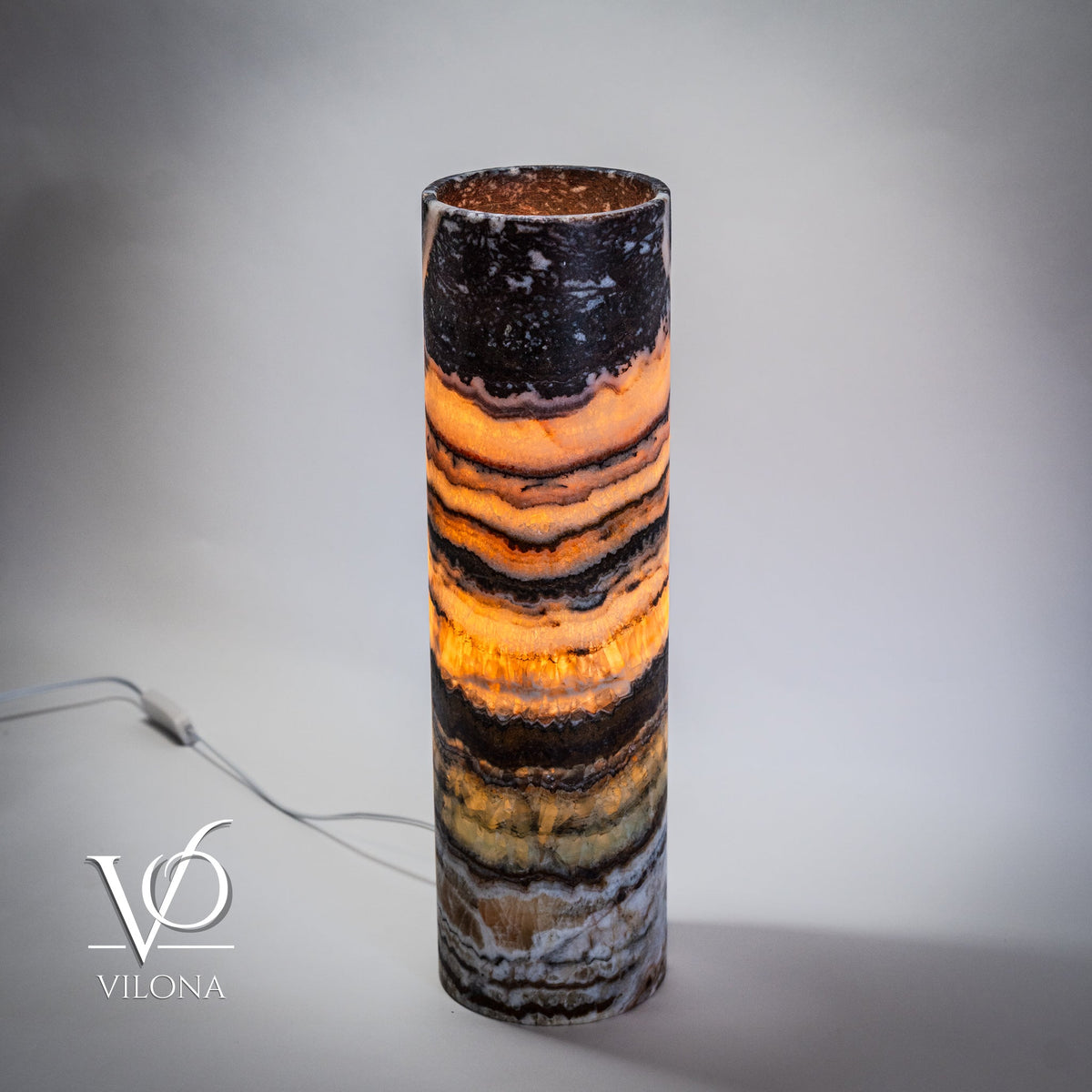 Aqua Onyx Lamp -  20" Tall, x 5.5" Diameter - (Medium #27), photo 5 of 8