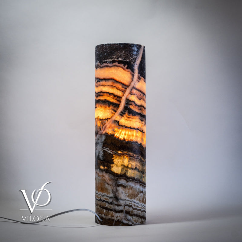 Aqua Onyx Lamp -  20" Tall, x 5.5" Diameter - (Medium #27), photo 2 of 8