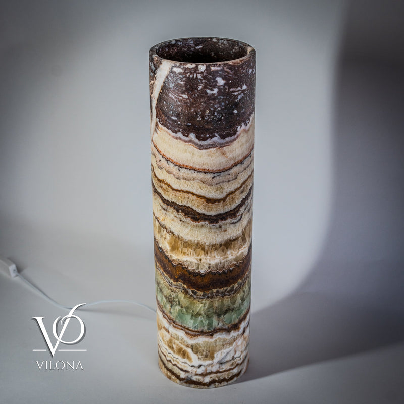 Aqua Onyx Lamp -  20" Tall, x 5.5" Diameter - (Medium #27), photo 8 of 8