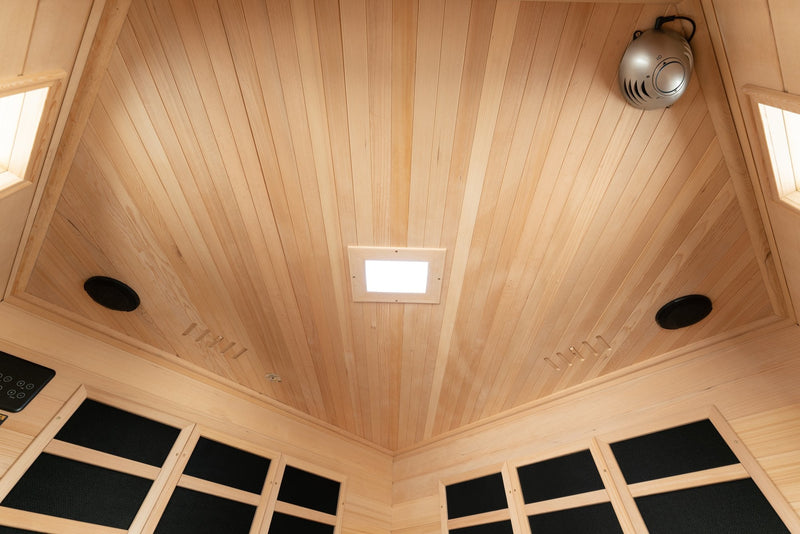 Blisspod | Vienna | Corner Spacious Far Infrared Sauna | Canadian Hemlock Wood | Ultra Low EMF | 12 Heaters | 4-5 Persons, photo 4 of 7