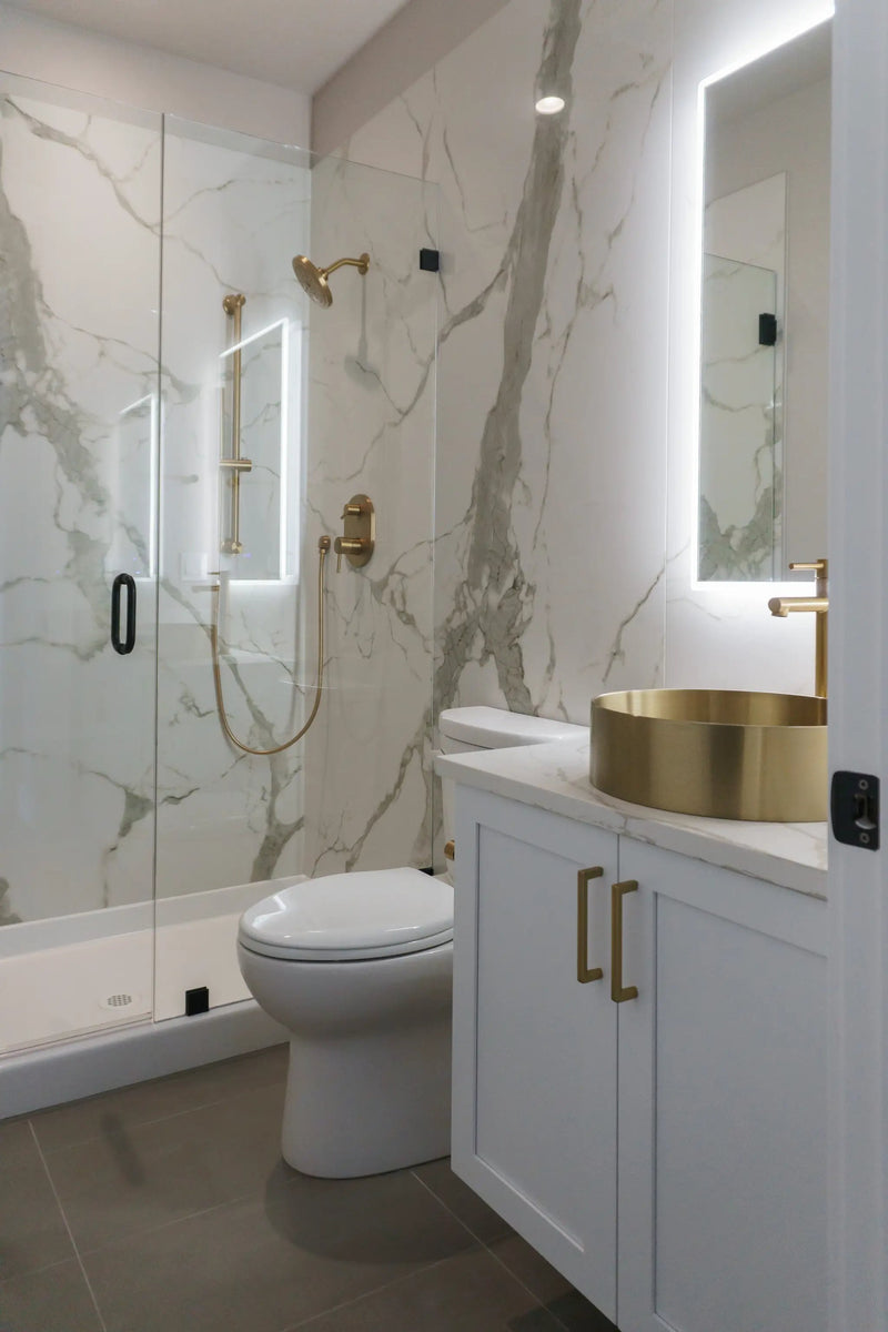 Zeek 14” Gold Round Vessel Bathroom Sink Stainless Steel PVD Nano Tech Coating ZN-G144 by ZEEK
