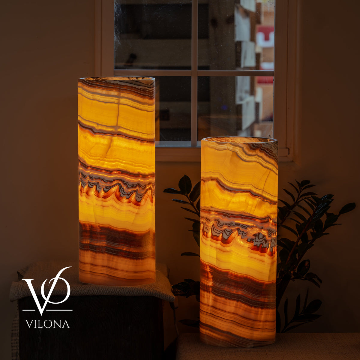 Miami Sunset Onyx Table Lamp Pair #2, photo 11 of 11