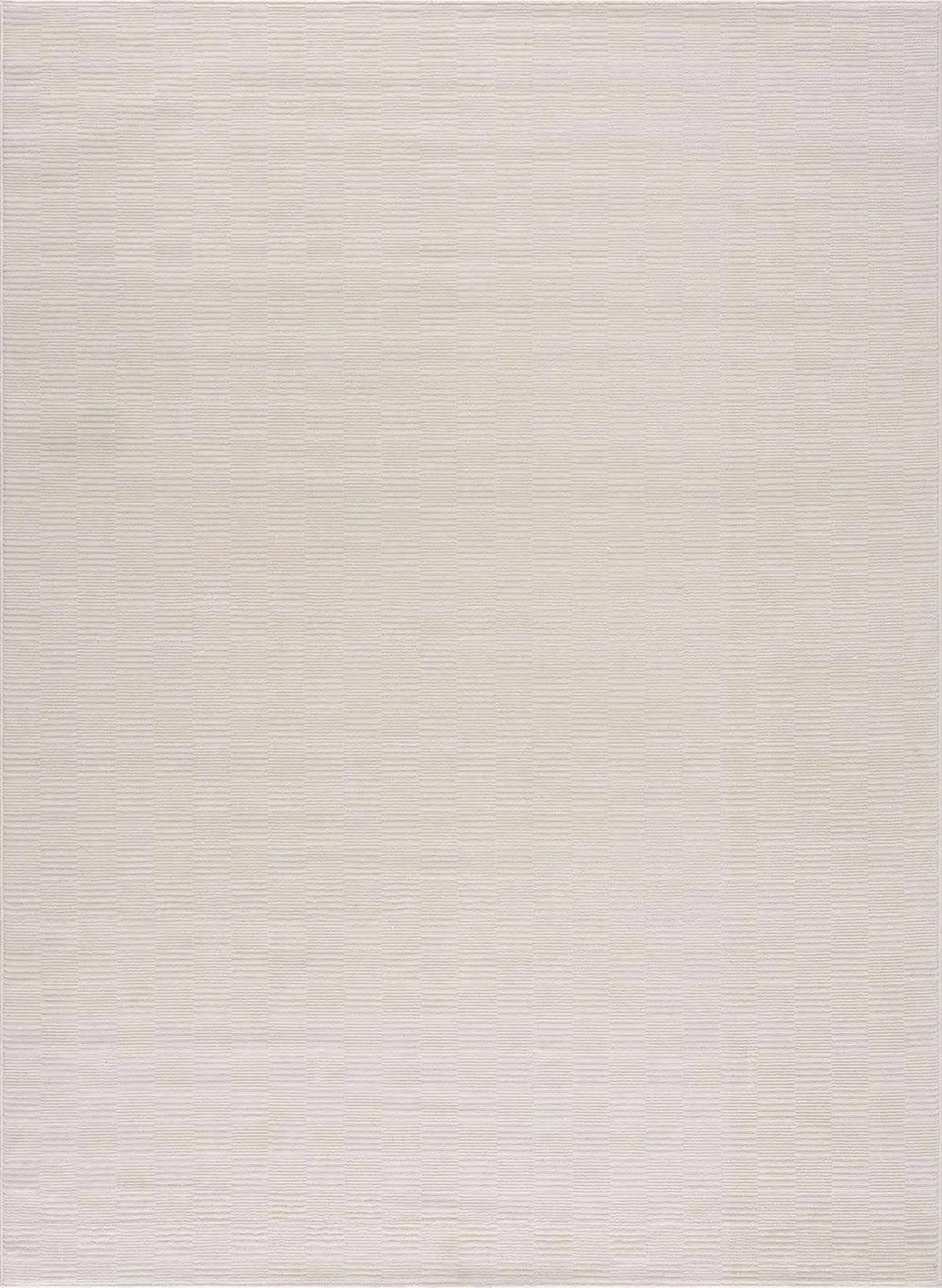 Kazuma Cream Checkered Washable Area Rug