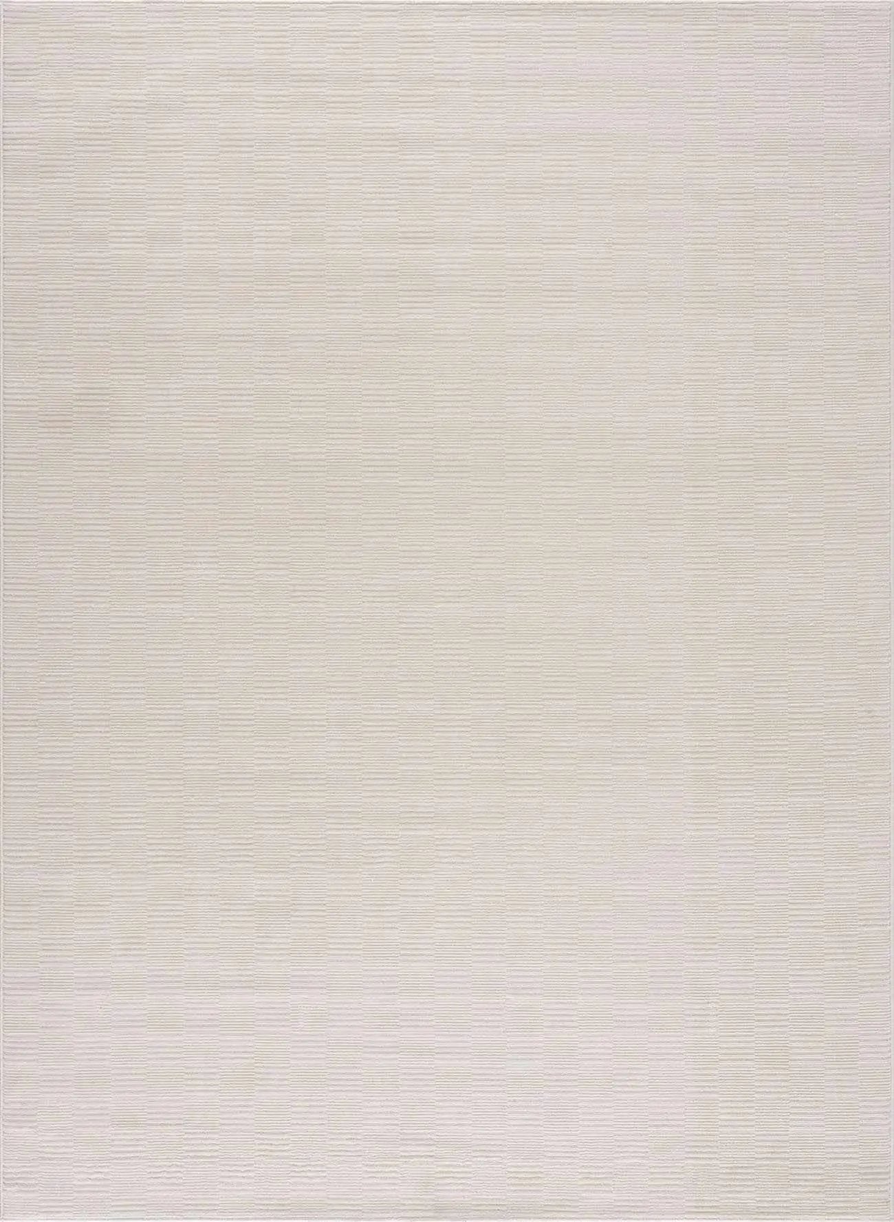 Kazuma Cream Checkered Washable Area Rug by Boutique Rugs