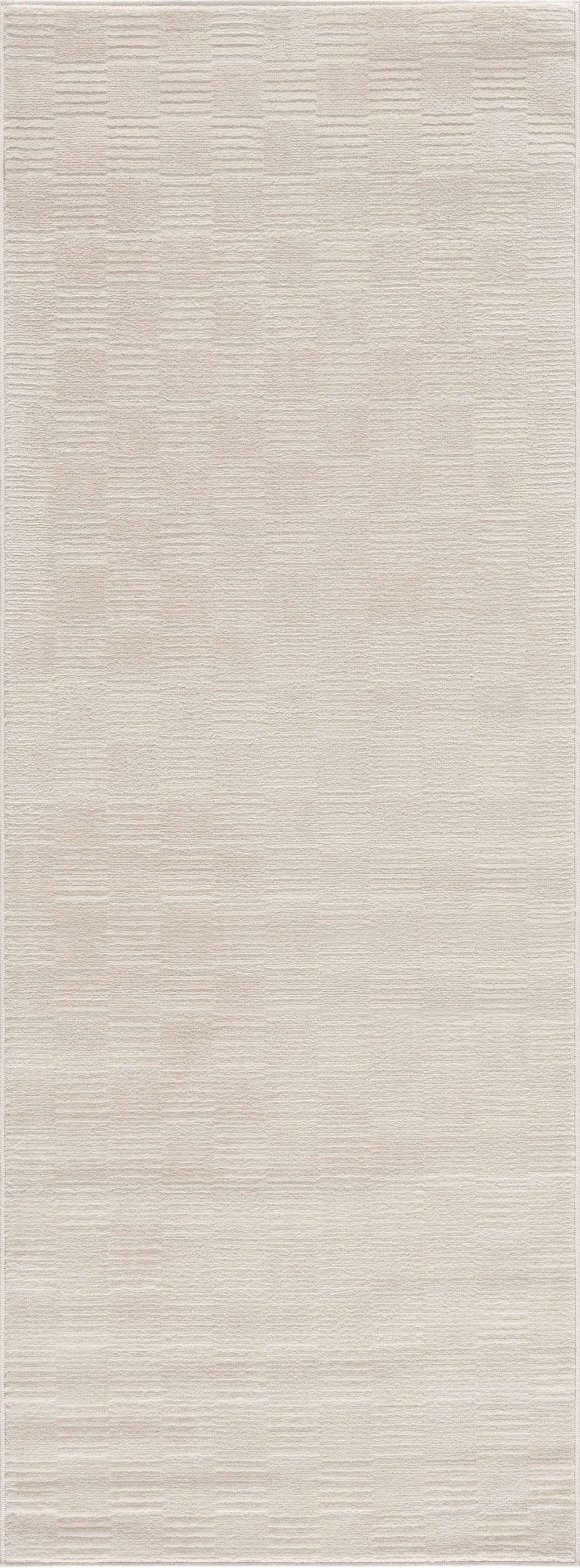 Kazuma Cream Checkered Washable Area Rug by Boutique Rugs