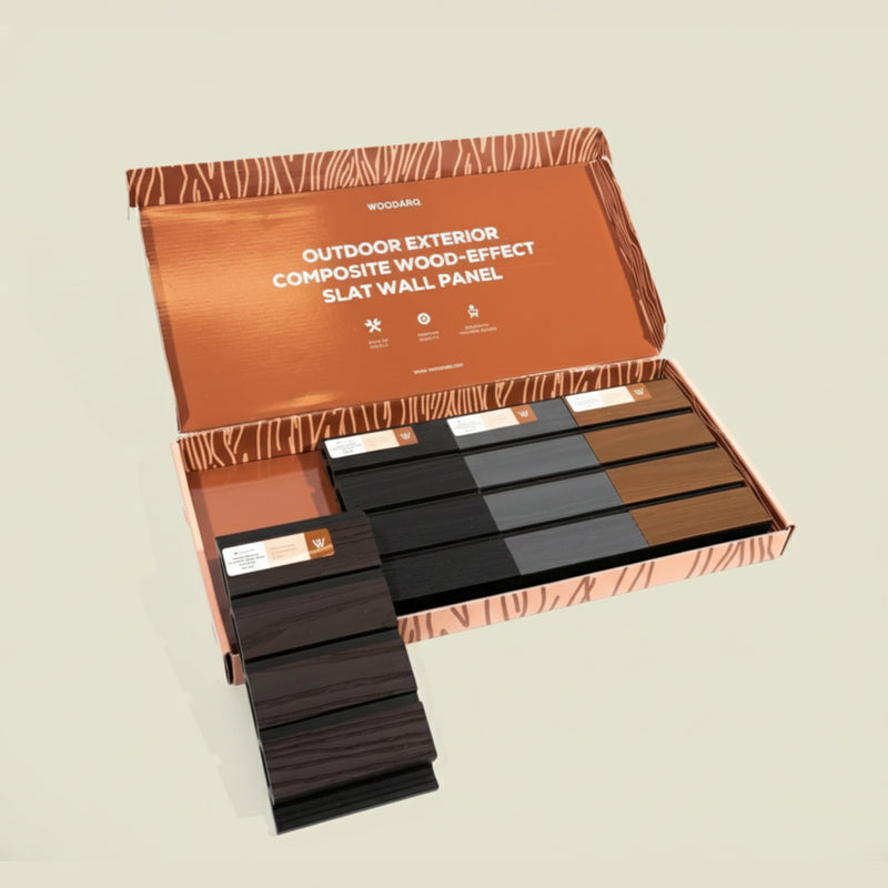 ARQ® Outdoor Exterior Composite Wood-Effect Slat Wall Panel Sample Box, photo 3 of 8