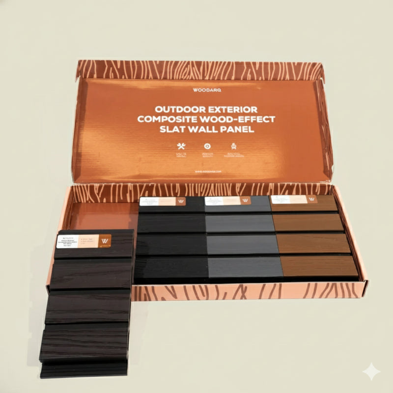 ARQ® Outdoor Exterior Composite Wood-Effect Slat Wall Panel Sample Box, photo 4 of 8