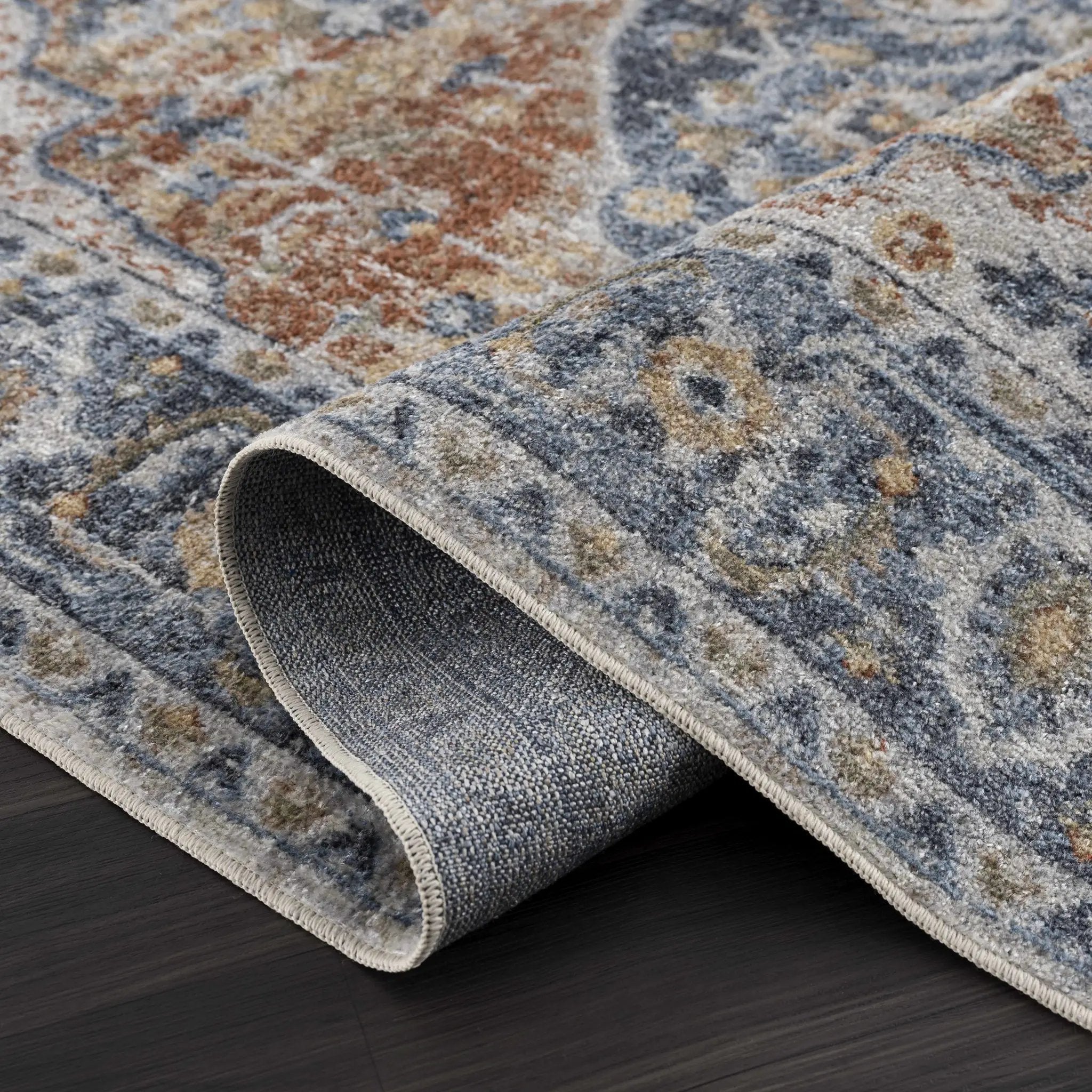 Rust Hiti Washable area rug - Clearance by Boutique Rugs