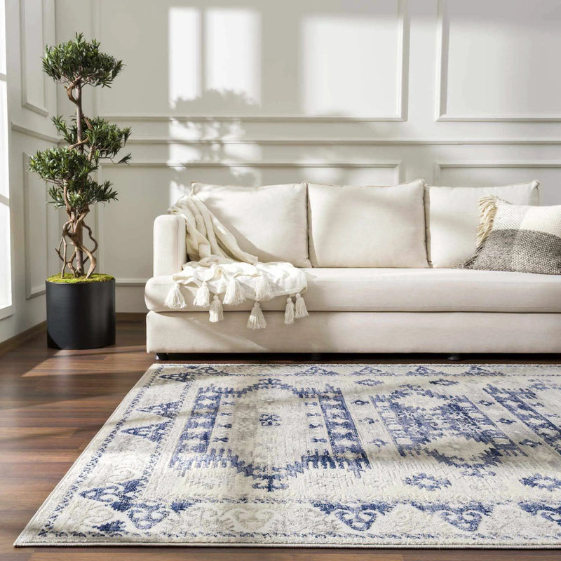 Bindi Navy Area Rug by Hauteloom