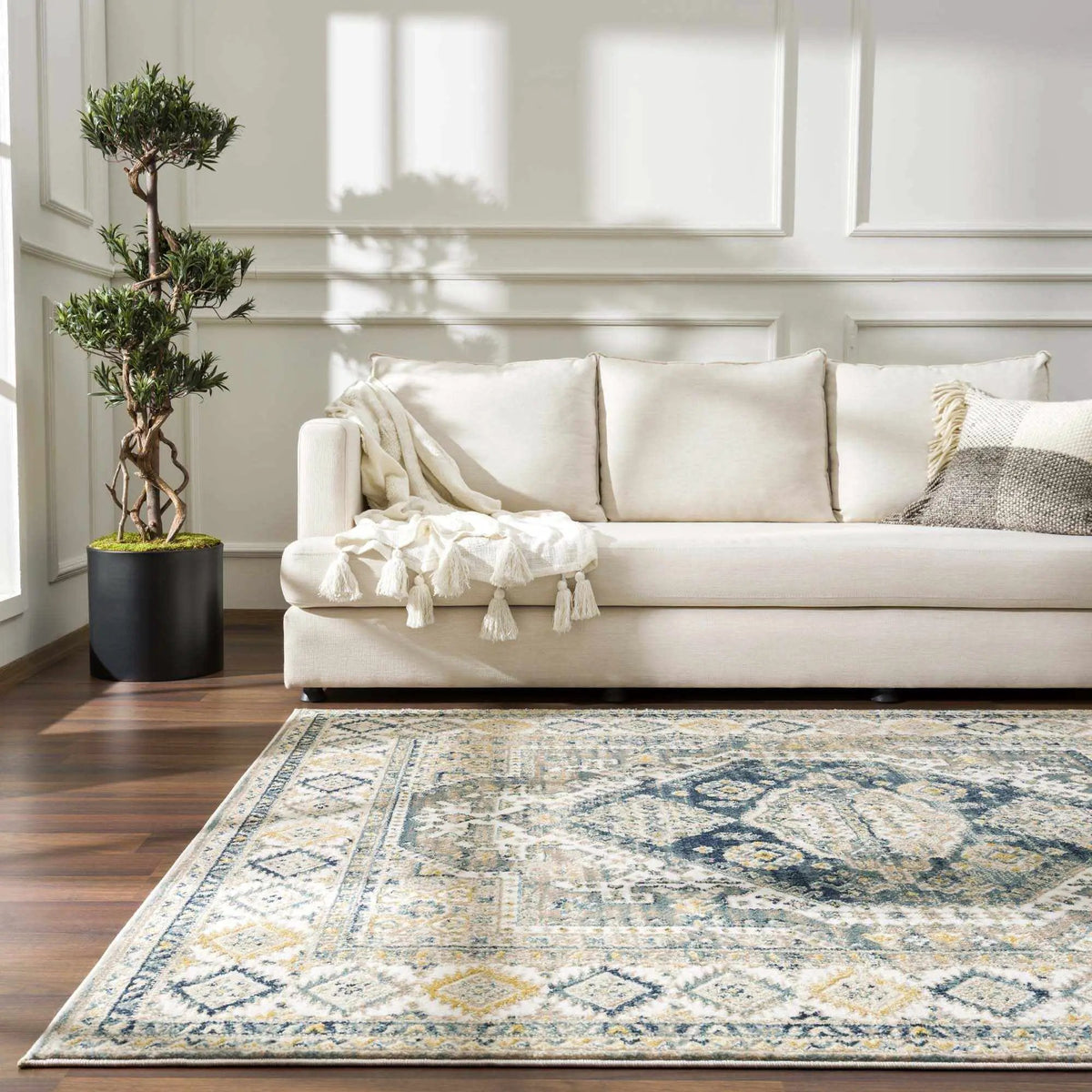 Brend Blue Medallion Area Rug - Clearance, photo 10 of 14