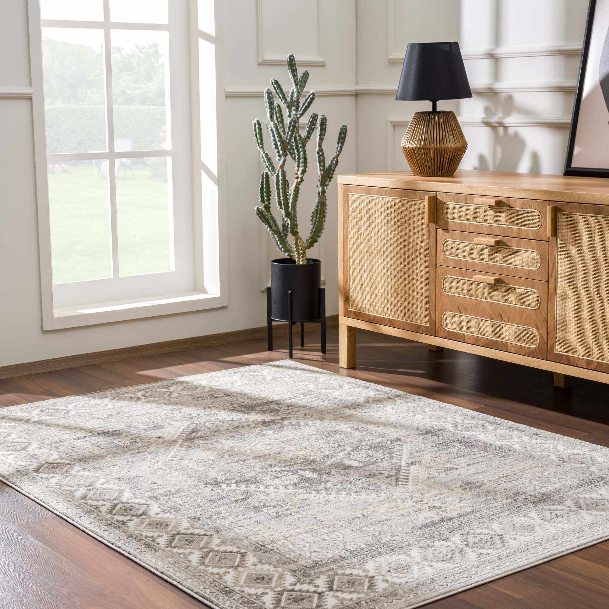 Brend Taupe Medallion Area Rug - Clearance by Boutique Rugs