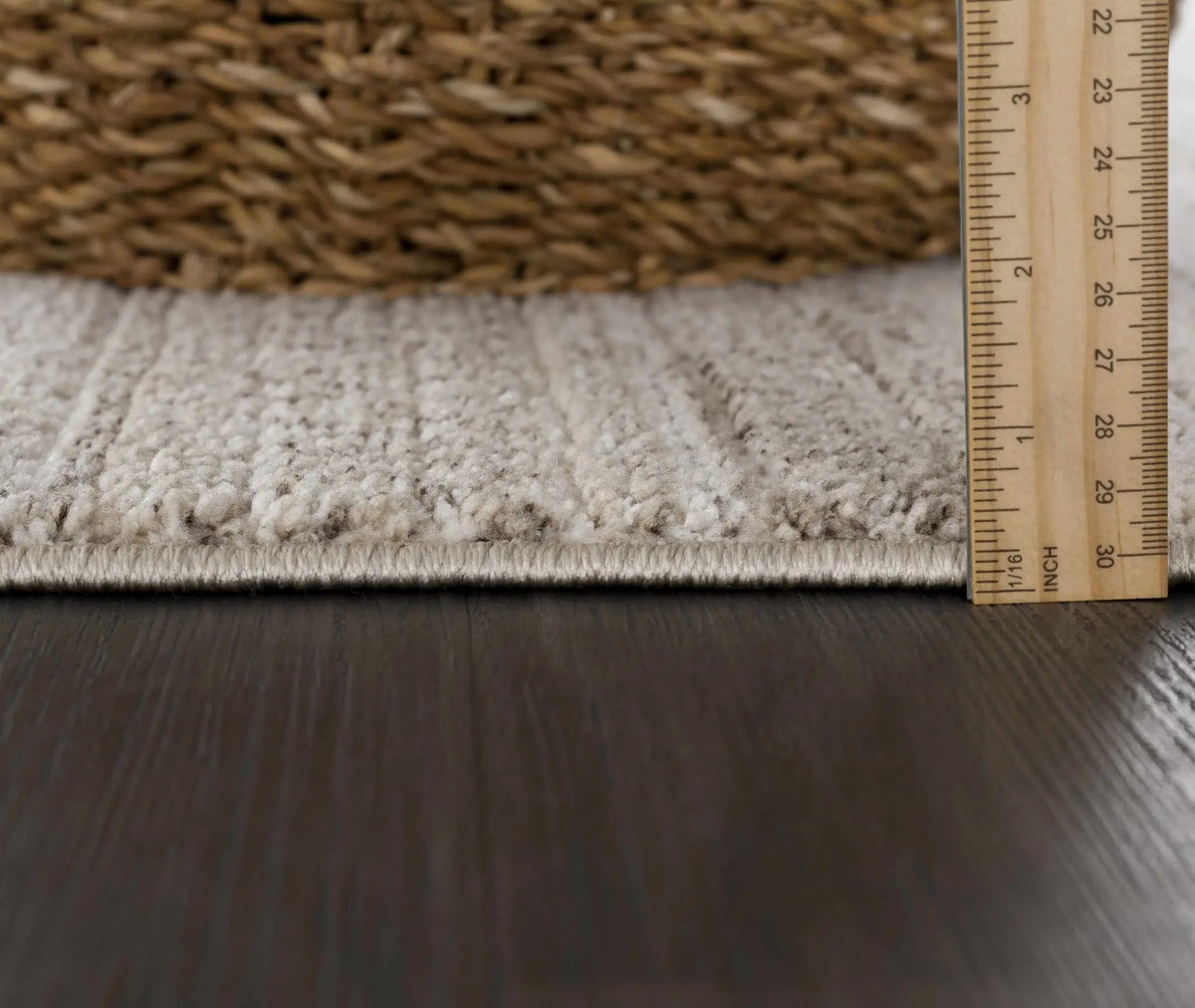 Nate Beige Tribal High Pile Carpet, photo 10 of 14