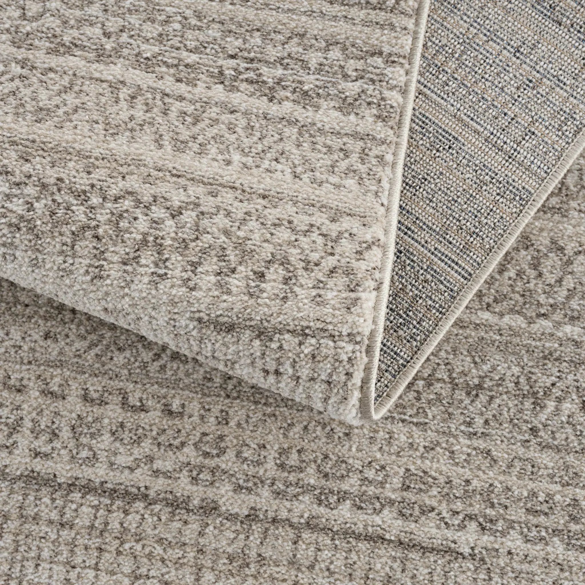 Nate Beige Tribal High Pile Carpet by Boutique Rugs