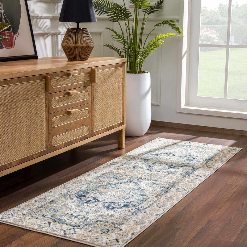 Brend Blue Medallion Area Rug by Hauteloom