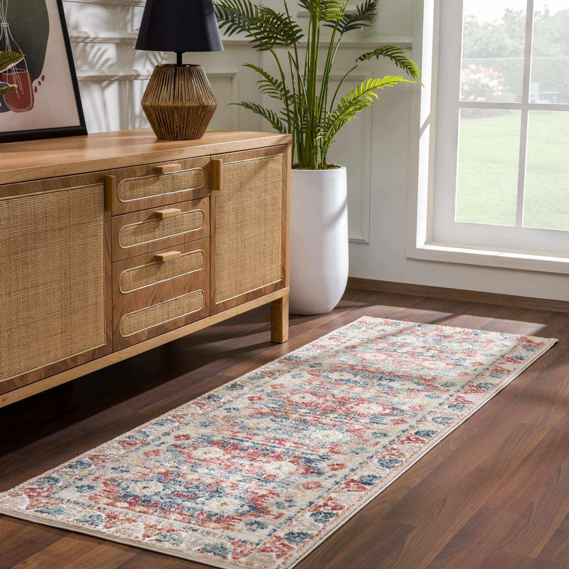 Bindi Blue & Rose Area Rug by Hauteloom