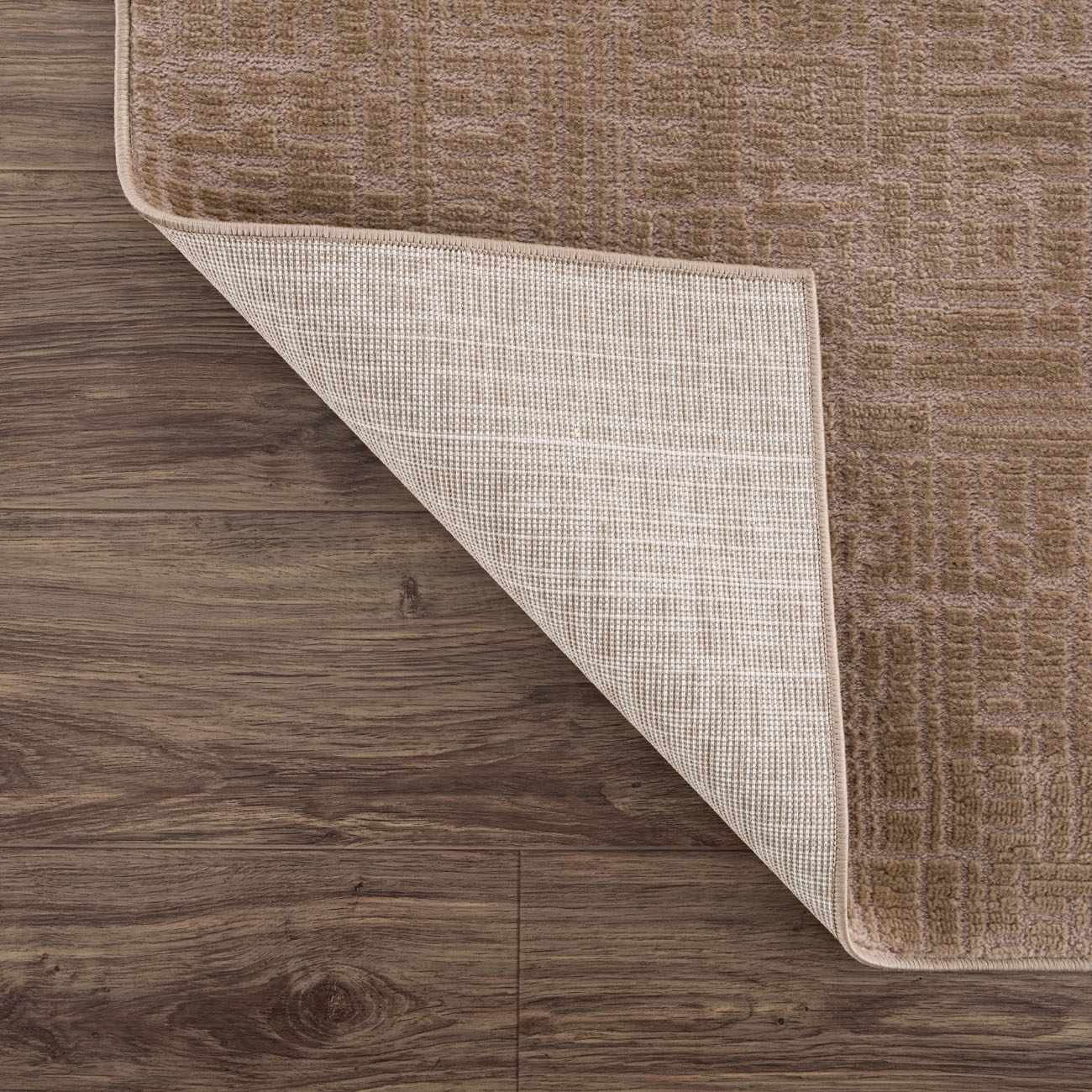Leanna Light Brown Washable Area Rug by Boutique Rugs