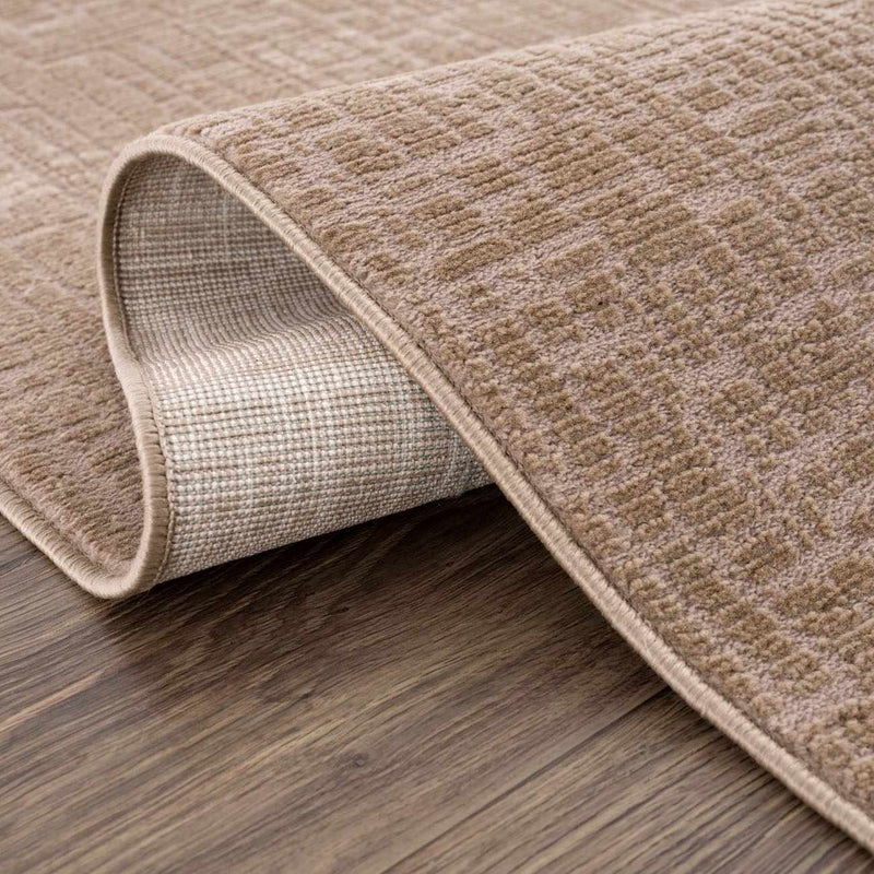 Leanna Light Brown Washable Area Rug by Boutique Rugs