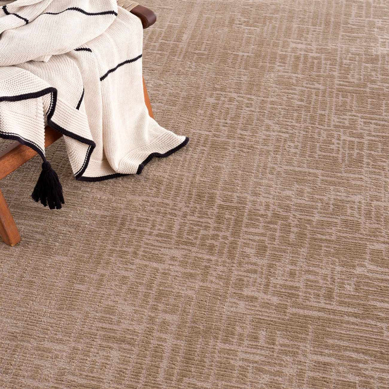 Leanna Light Brown Washable Area Rug by Boutique Rugs