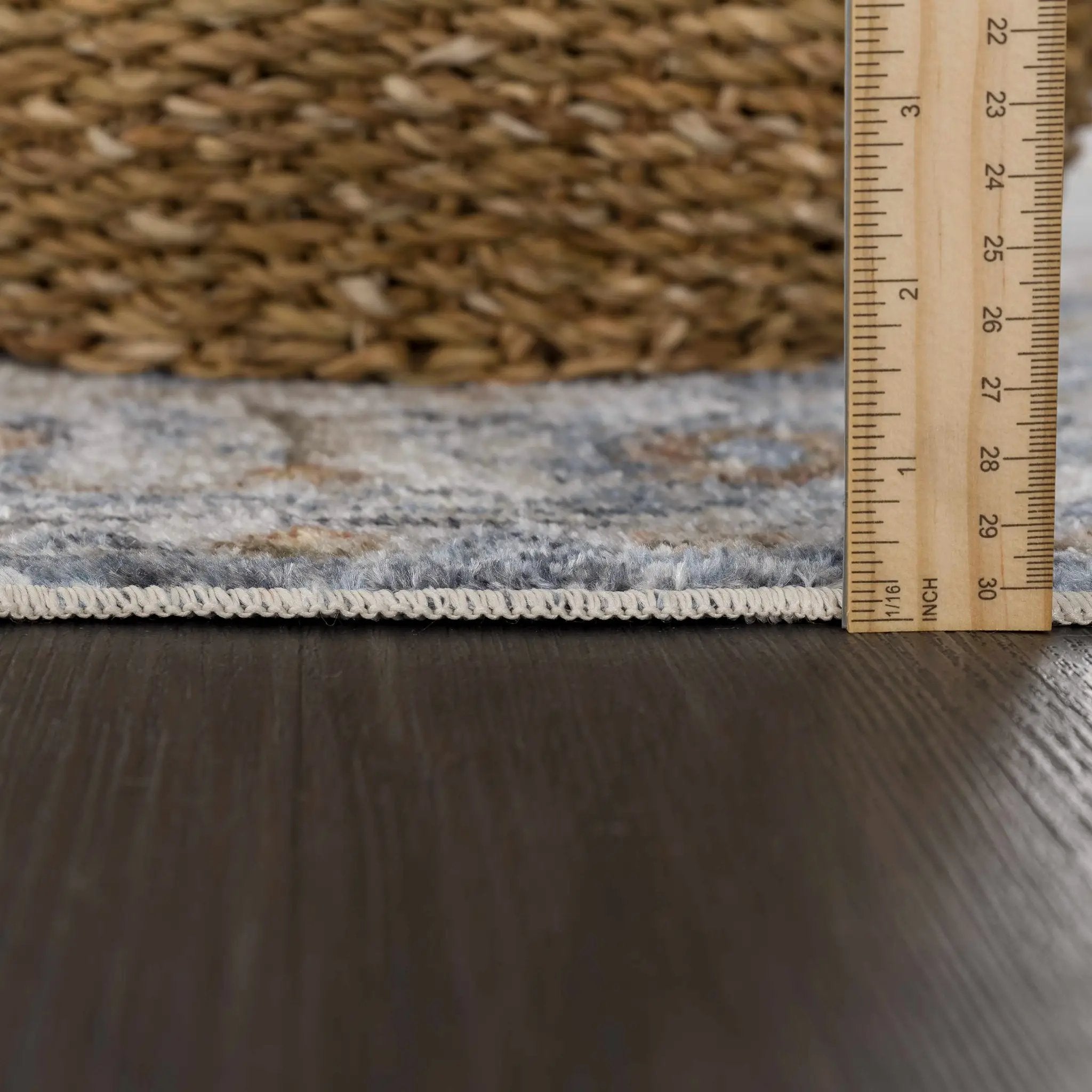 Hiti Cream&Blue Washable Rug - Clearance by Boutique Rugs