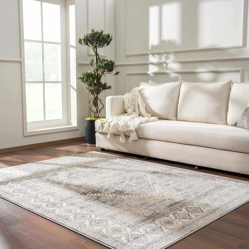 Brend Taupe Medallion Area Rug by Hauteloom