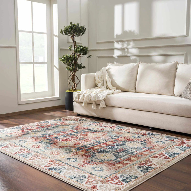 Bindi Blue & Rose Area Rug - Clearance by Boutique Rugs