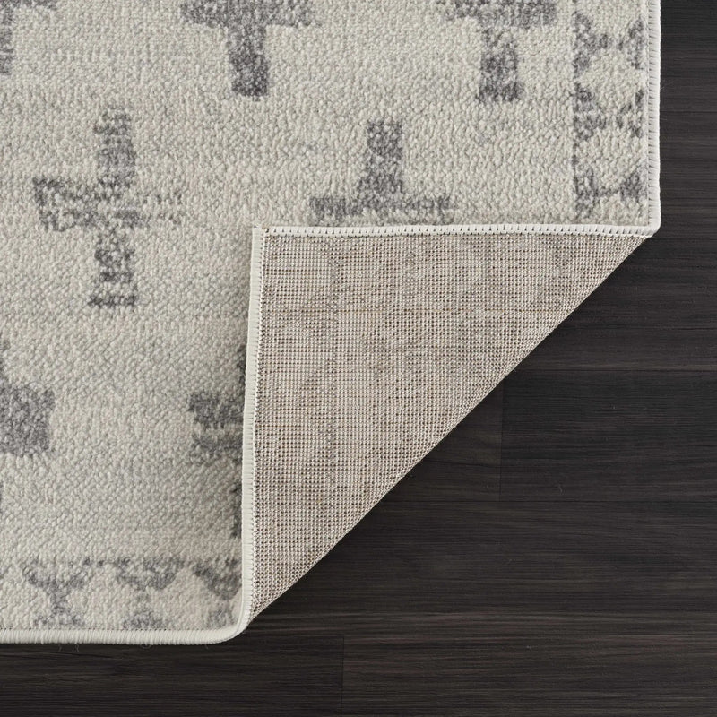 Tigris Swiss Cross Ivory & Gray 2322 Area Rug by Hauteloom