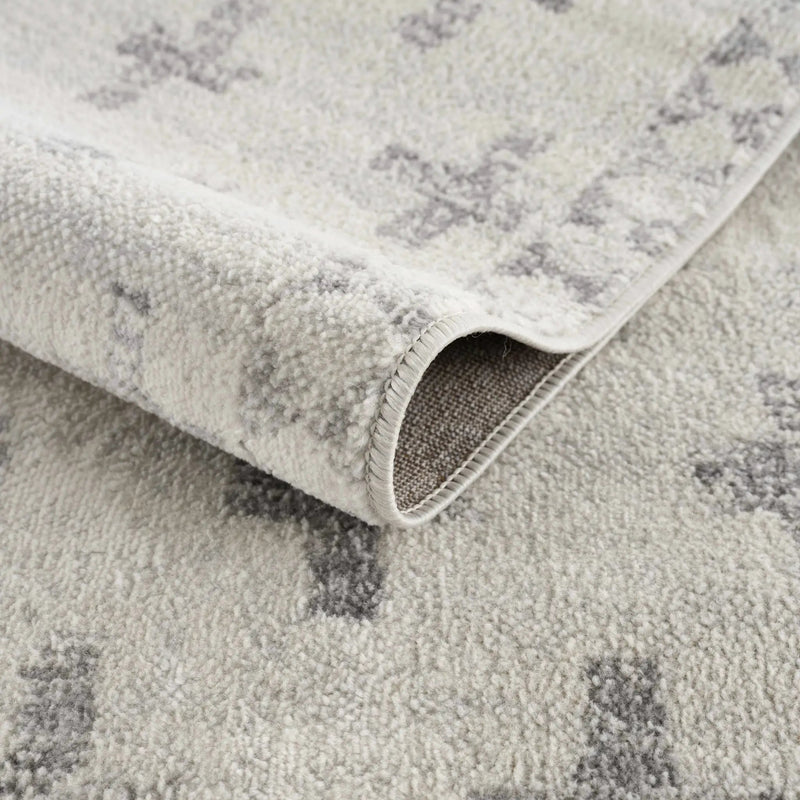 Tigris Swiss Cross Ivory & Gray 2322 Area Rug by Hauteloom