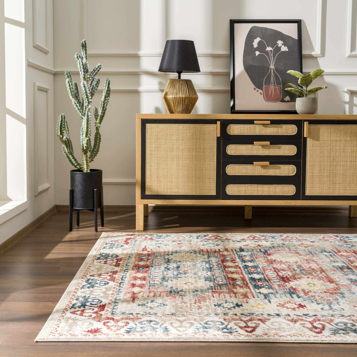 Bindi Blue & Rose Area Rug, photo 12 of 14