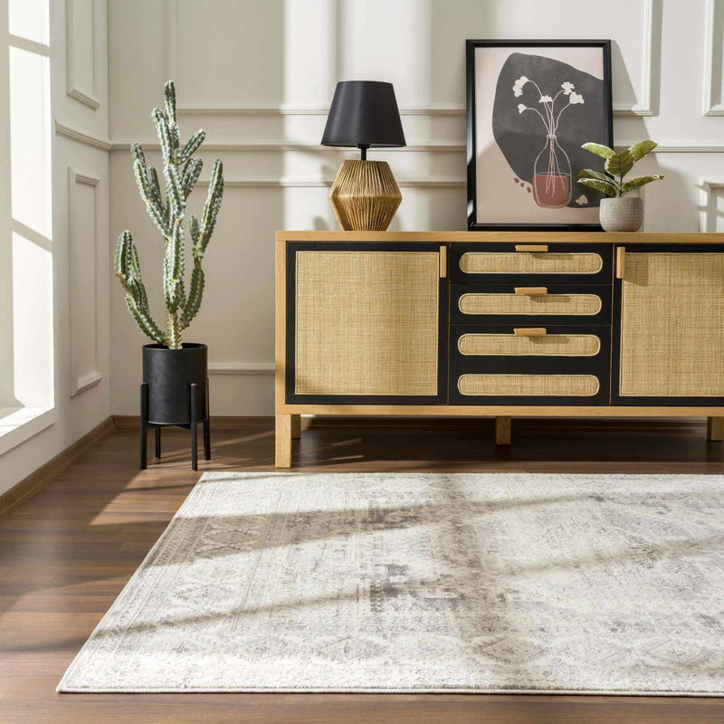 Brend Taupe Medallion Area Rug by Hauteloom