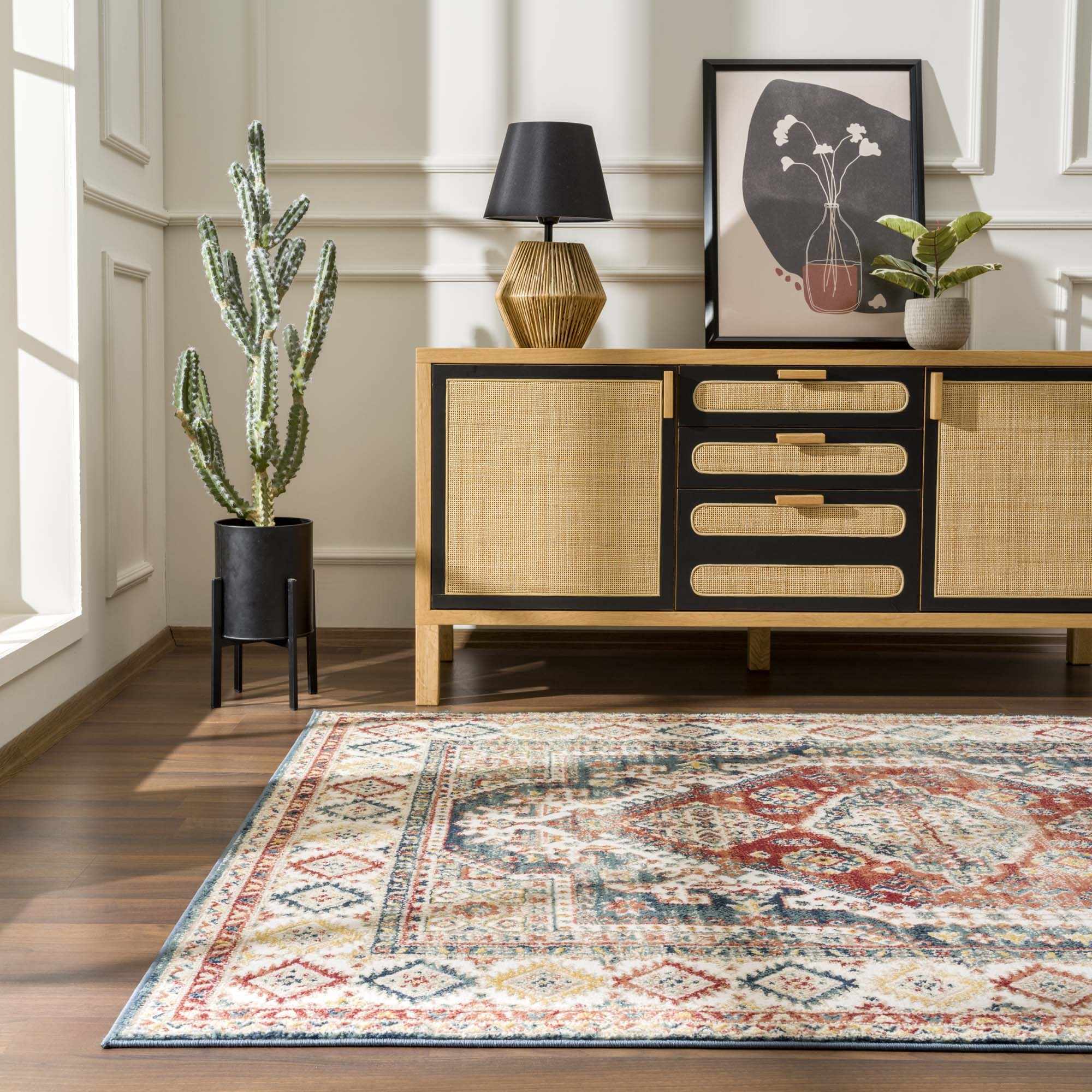 Brend Rust Medallion Area Rug by Hauteloom