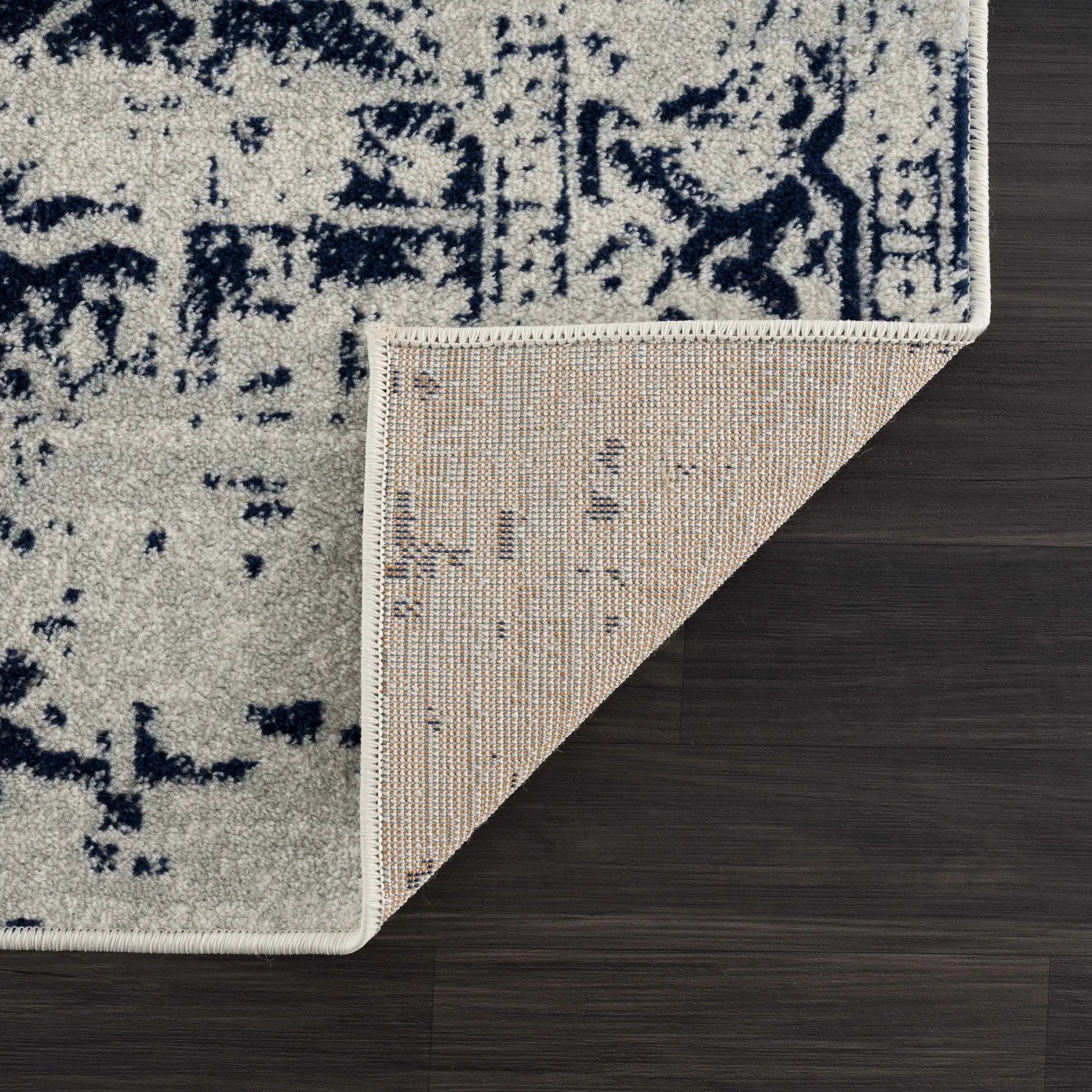 Rachel Navy Area Rug by Hauteloom