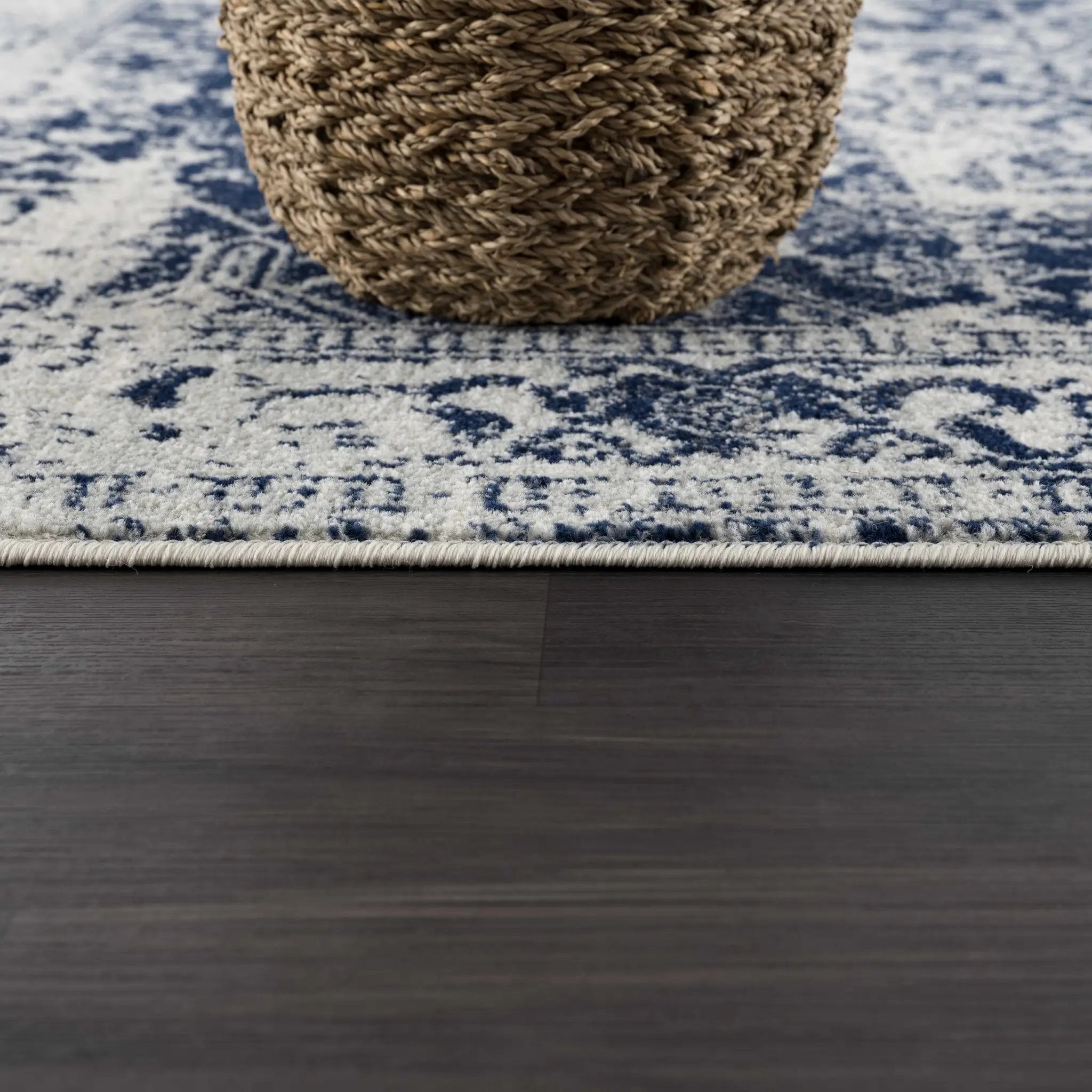 Rachel Navy Area Rug by Hauteloom