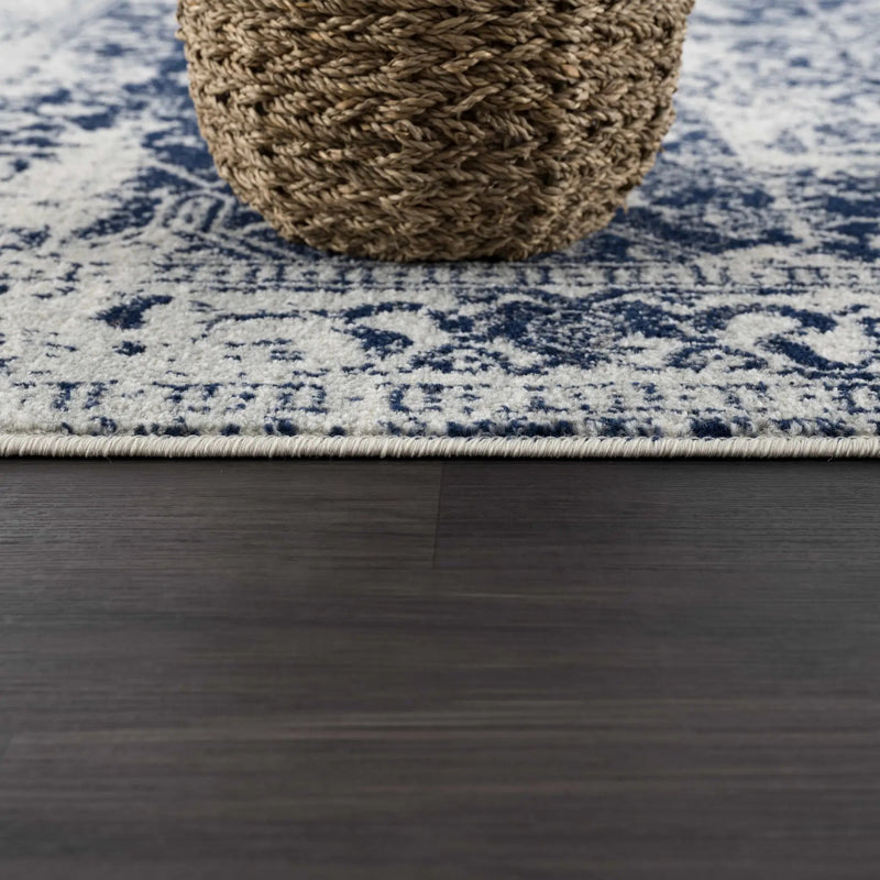 Rachel Navy Area Rug by Hauteloom
