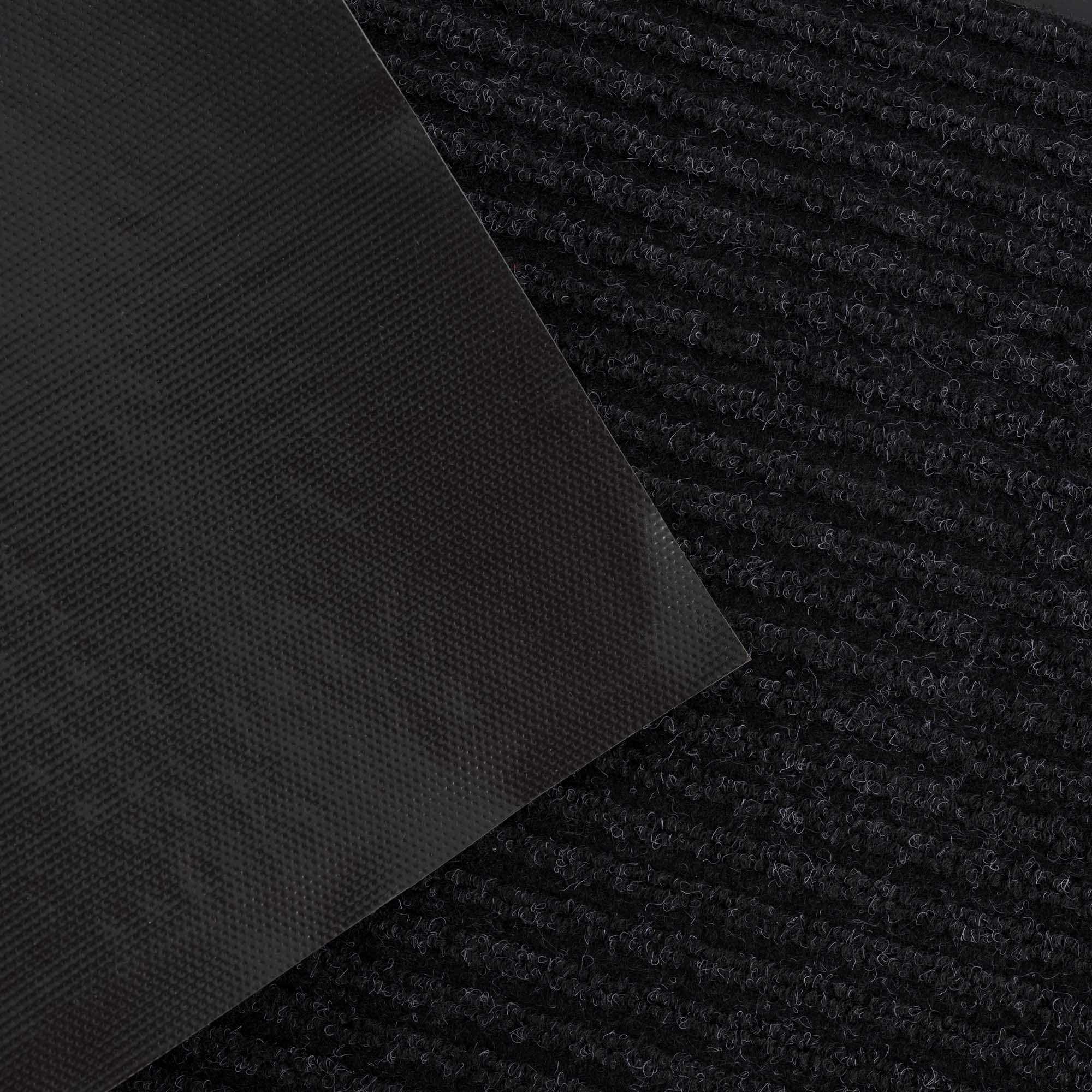 Basic Outdoor Mat, Black by Boutique Rugs