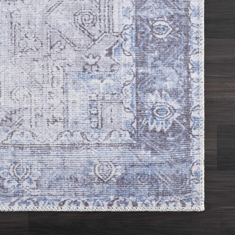 Rosman Blue Washable Area Rug by Hauteloom