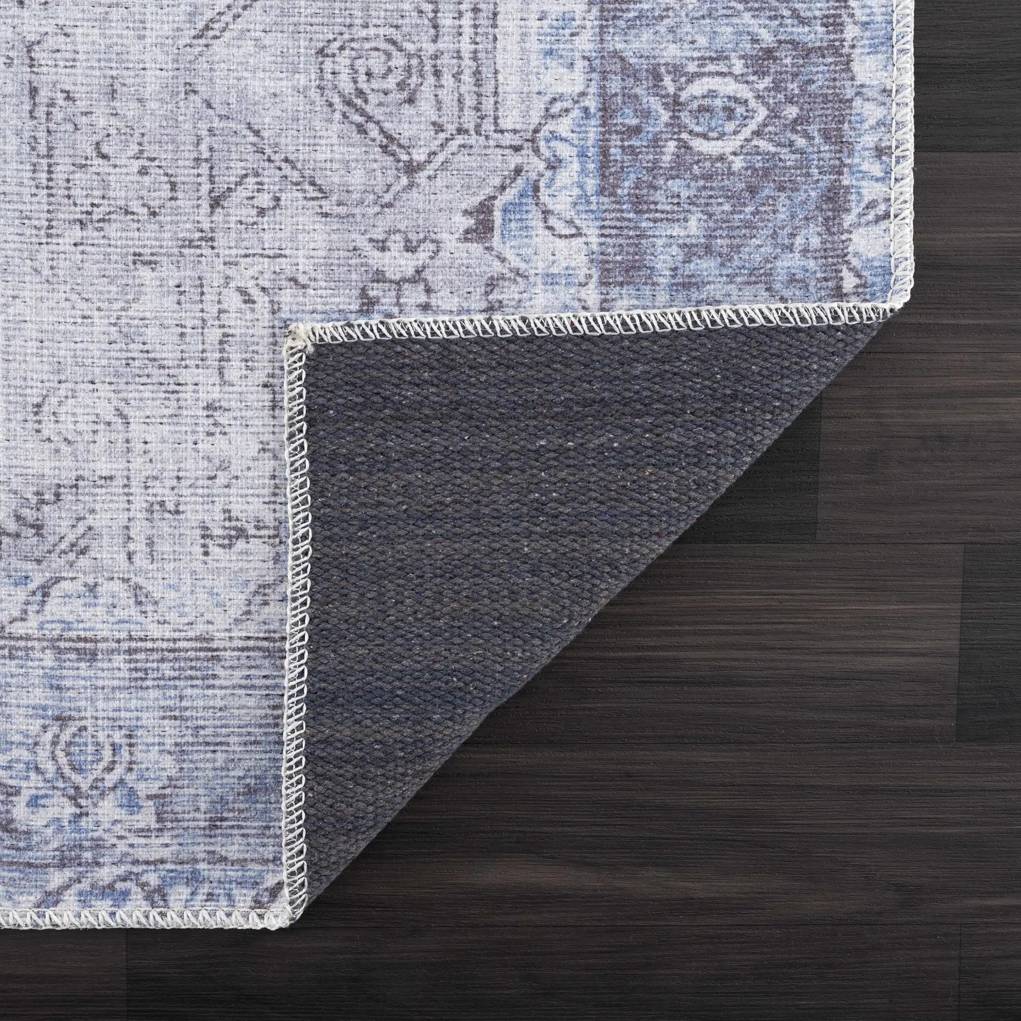 Rosman Blue Washable Area Rug by Hauteloom