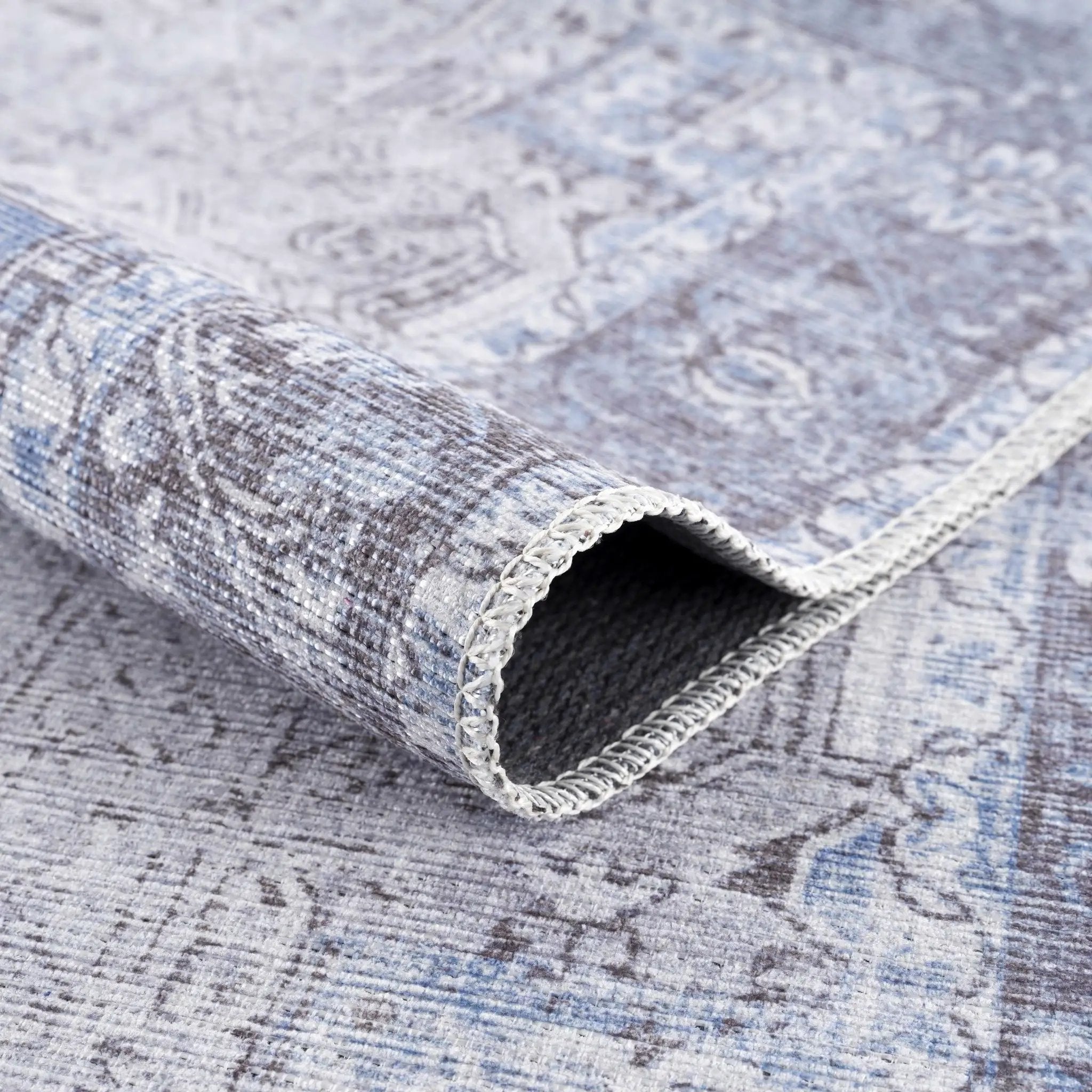 Rosman Blue Washable Area Rug by Hauteloom