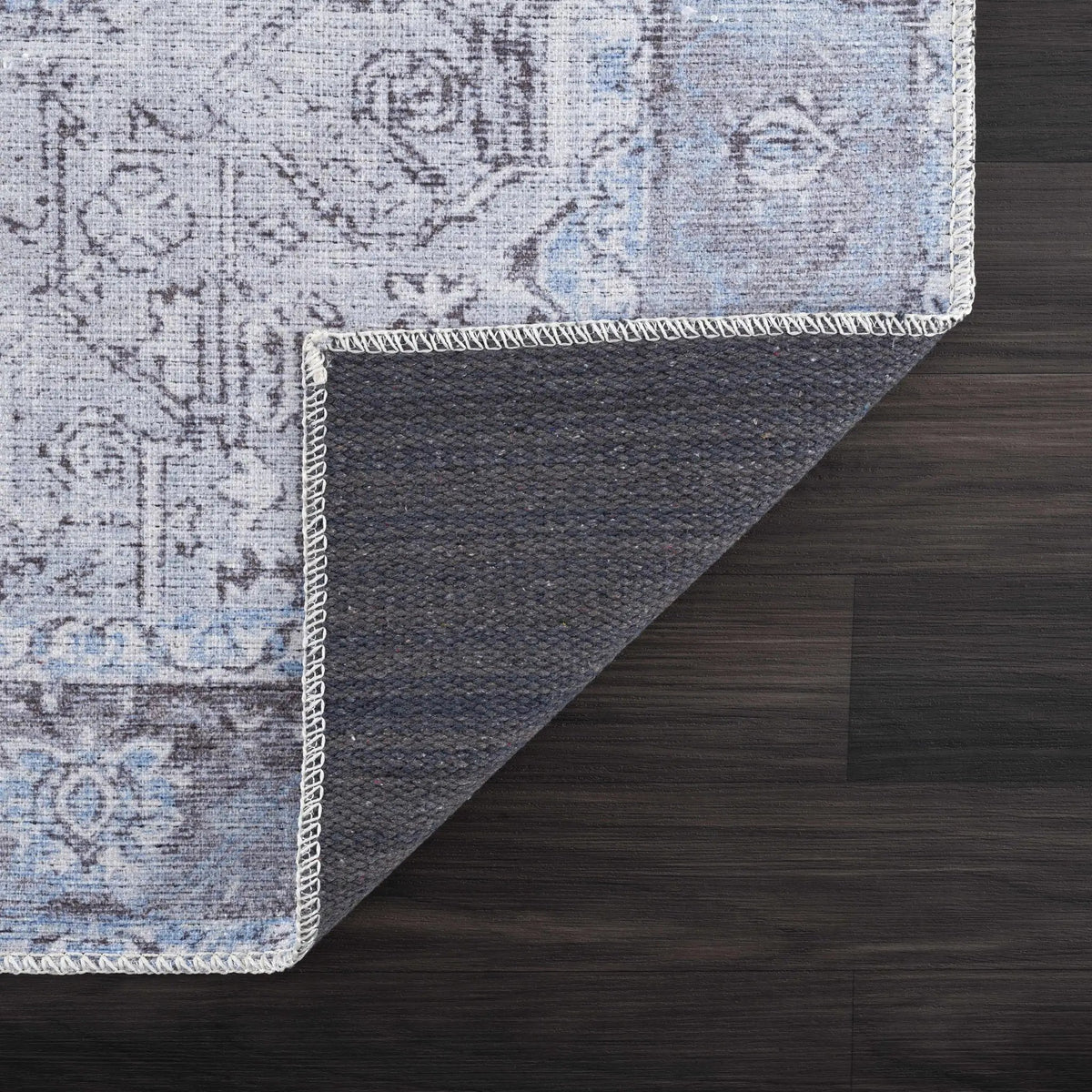 Aqua Rosman Washable Area Rug, photo 4 of 16
