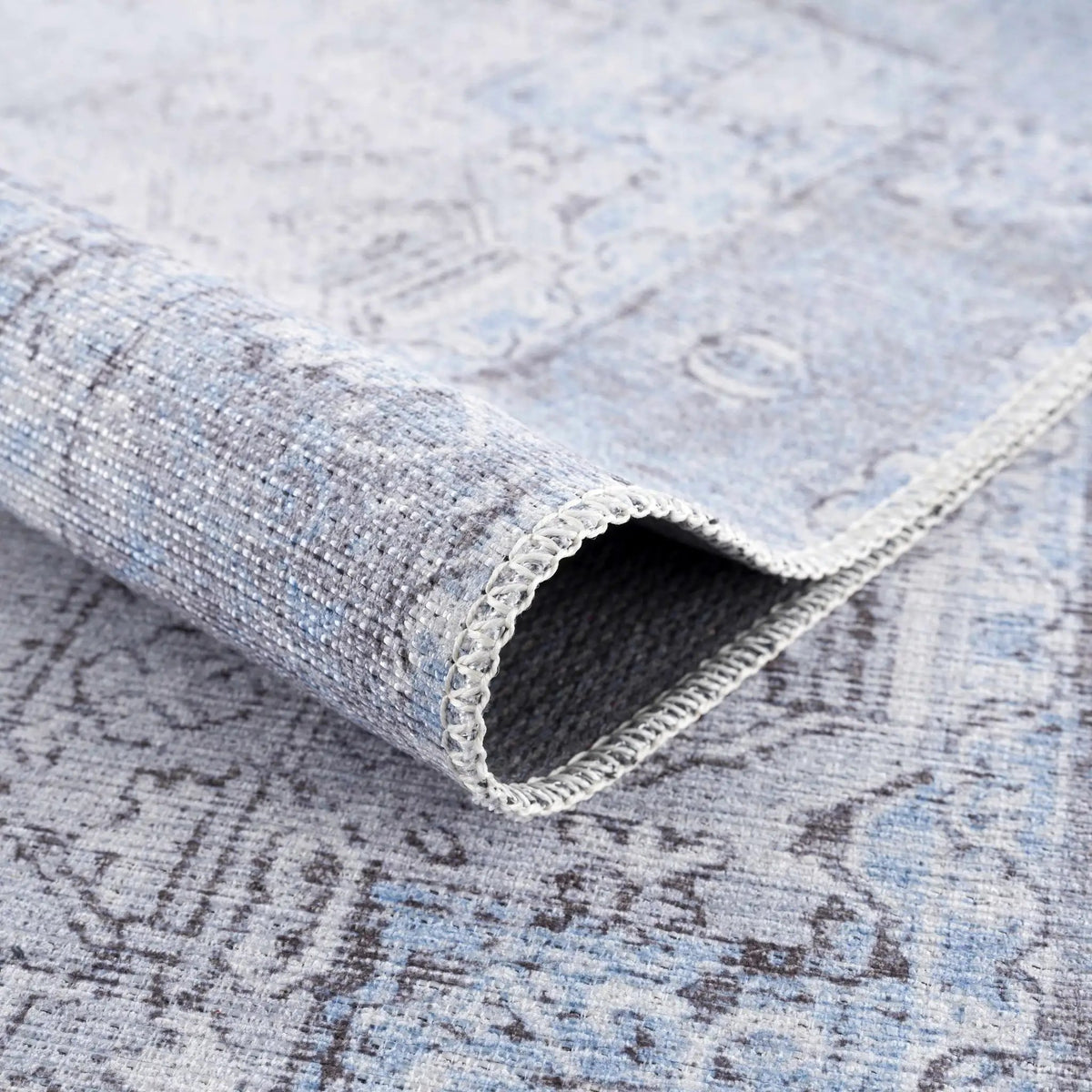 Aqua Rosman Washable Area Rug, photo 7 of 16