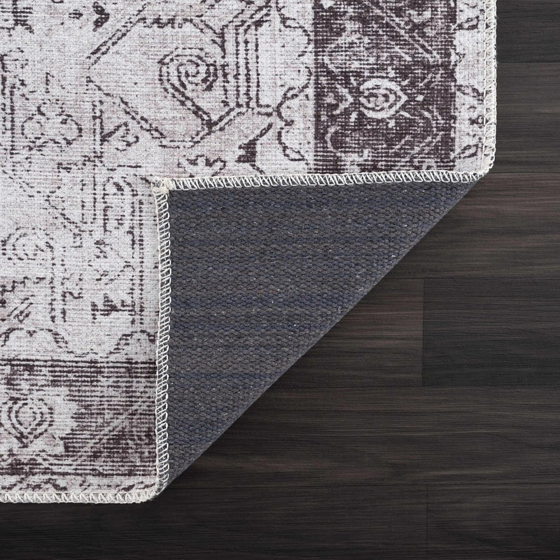Rosman Gray Washable Area Rug by Hauteloom